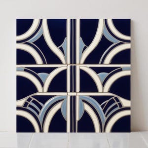 Art Deco Ceramic Tile: Geometric Kitchen Backsplash Wall Decor Retro Bathroom Deco