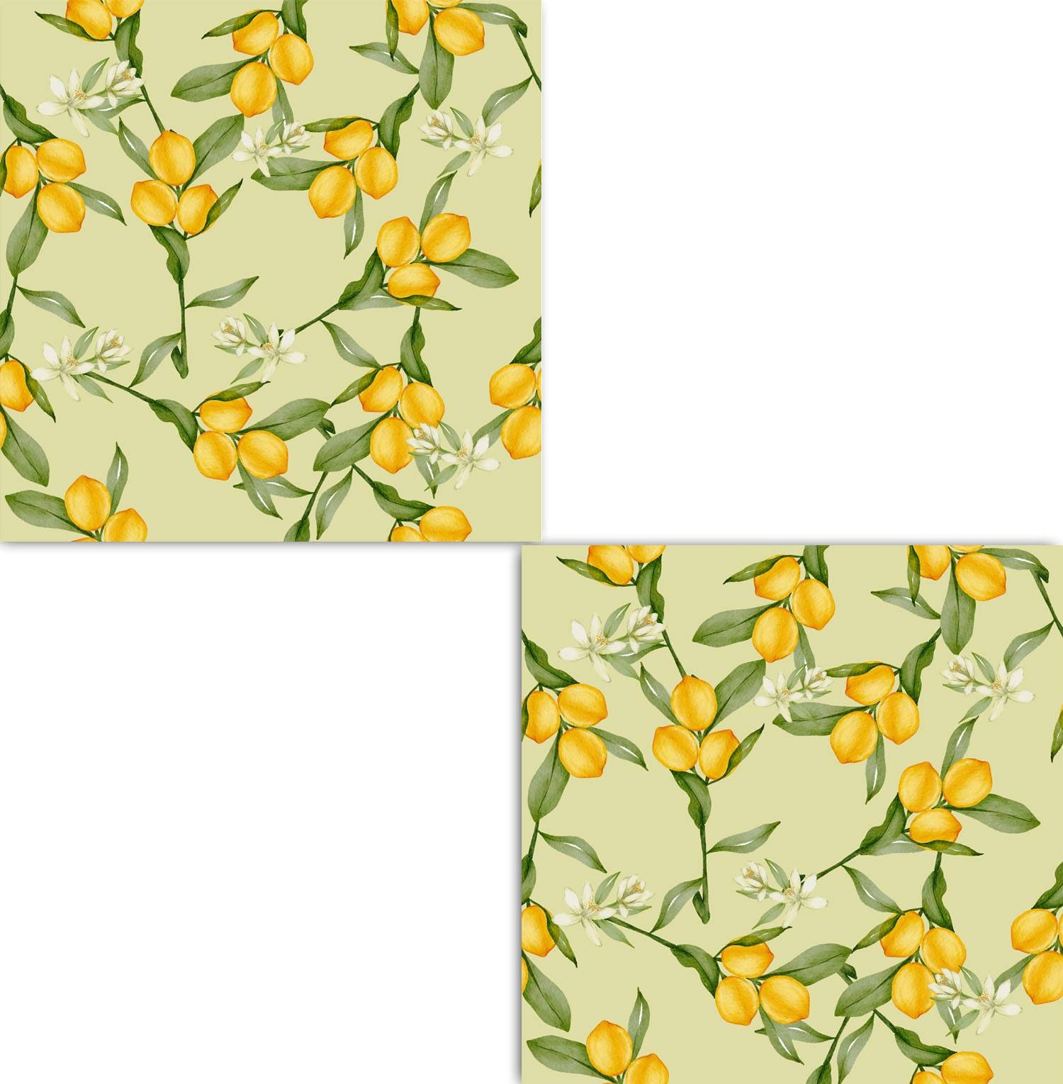 Lemon Tile Fruit Tiles Tropical Tile Design Two 6 X 6 Inches Etsy UK