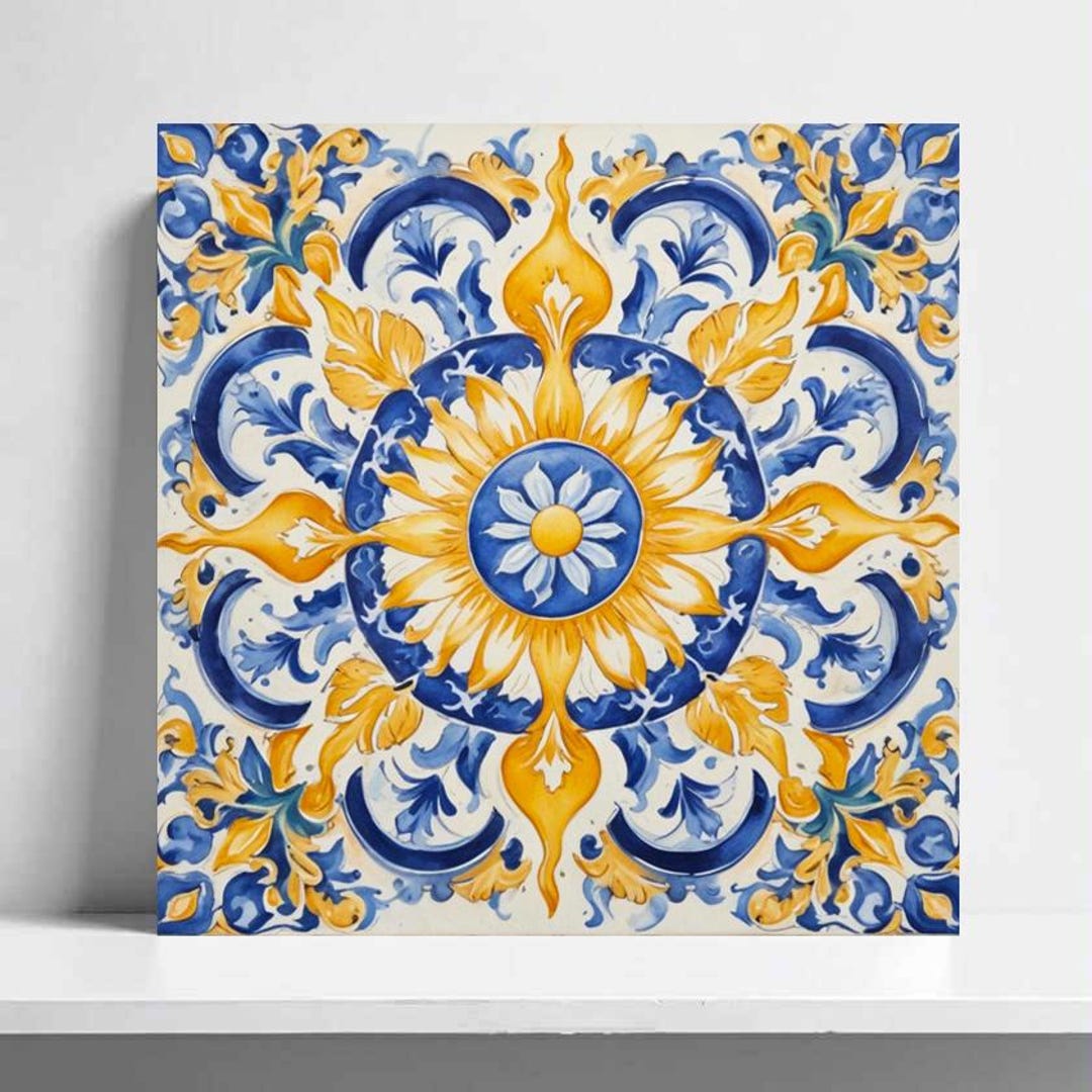 イタリア製マジョリカタイル2枚セット：シチリアの陶器製壁装飾 - Etsy