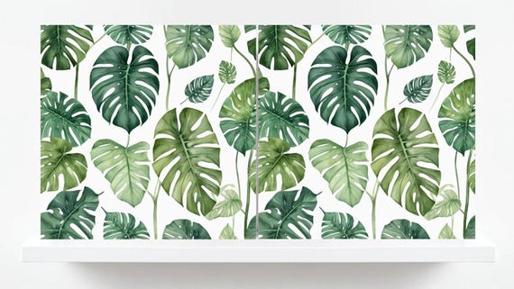 Monstera Blatt Keramikfliese Kunst: Tropisches botanisches  Wand-Kunst-Dekor, 2er-Set - Etsy.de