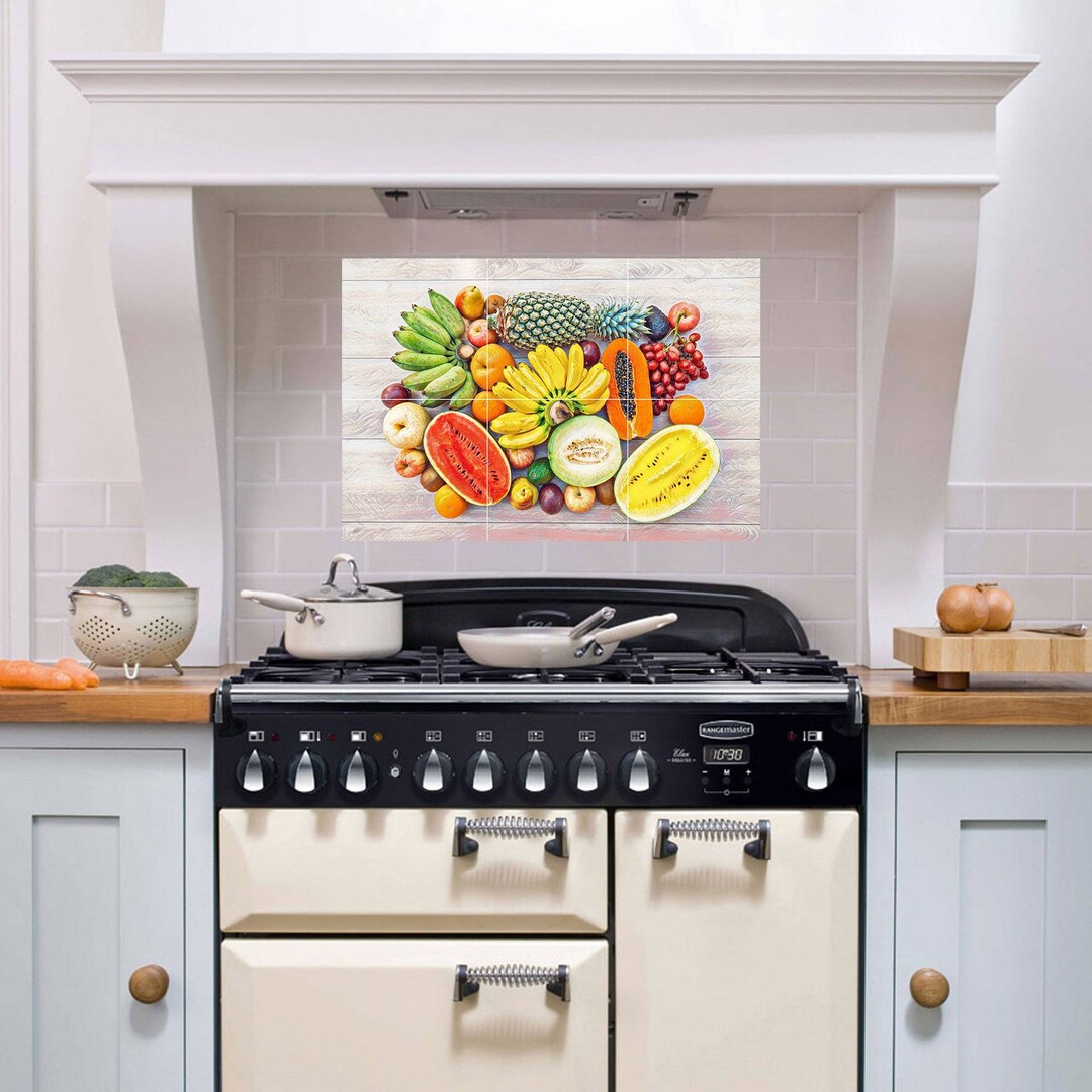 Panneau Mural Décoratif En Céramique 8 Po X 8 Po Fruit Photo Aiox7647