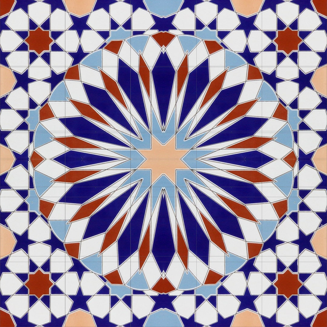 Tile Mural/mosaic Ceramic Panel of Arabic Pattern -arabic Art Decor ...