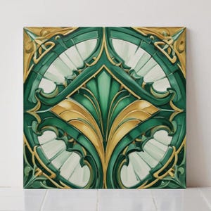 Keramische art-decotegel: geometrisch muurdecor, achterwand keuken