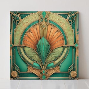 Art Deco Keramikfliese: Geometrische Wanddekoration, Küchenrückwand