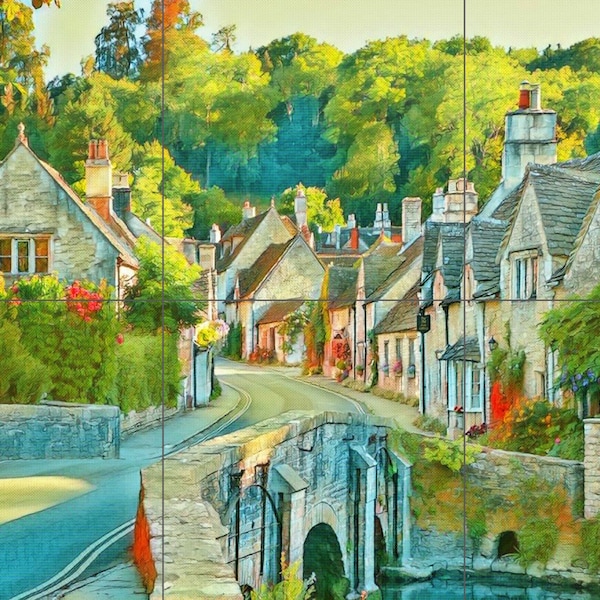 English Countryside Mural - Etsy