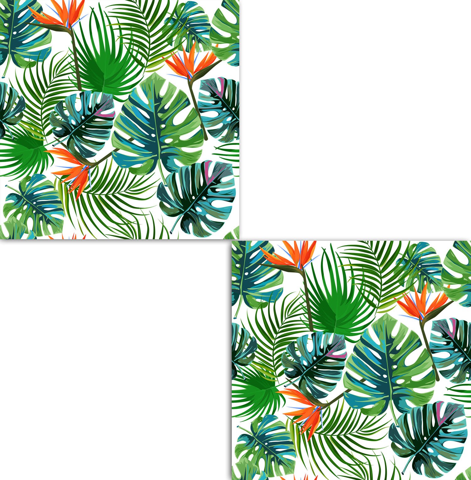 Tropical Design Tiles Two 6 X 6 Inches Decorative Ceramic Etsy UK