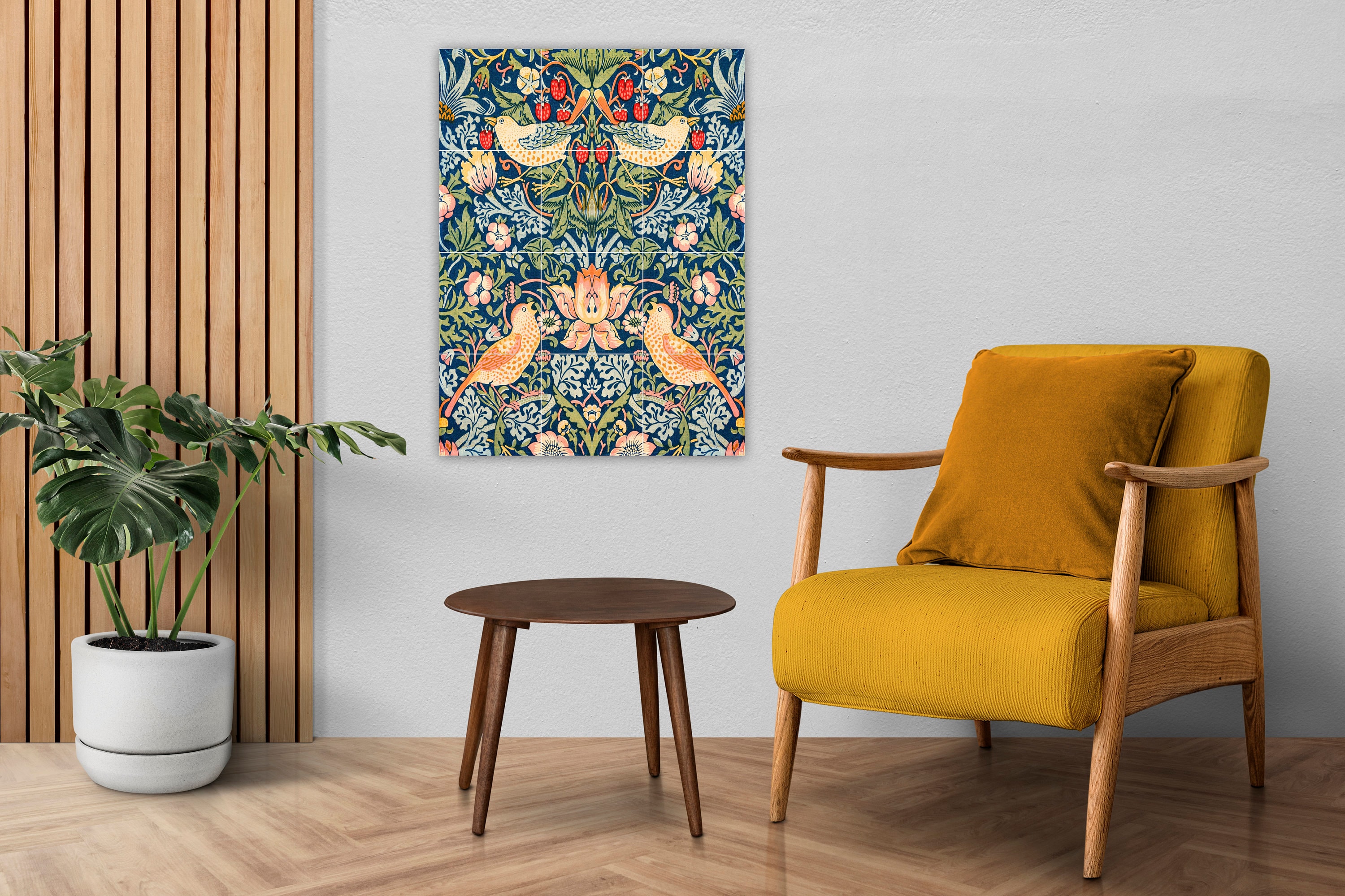 William Morris 3dRose William Morris Strawberry Thief Ceramic Tile