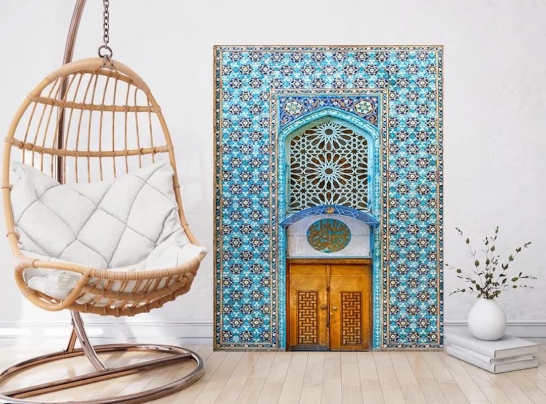 アラビア風玄関タイル壁画：イスラムのモザイクアートパネル - Etsy 日本