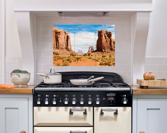 Monument Valley Tile Mural: Arizona Wall Art, Gloss Ceramic Mosaic