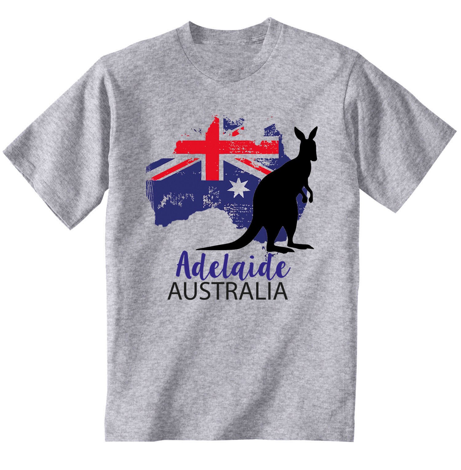 Image of Adelaide Australia - Man New Cotton Grey T-Shirt