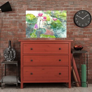 Lotus Flower Tile Mural: Ceramic Mosaic Art Print, Home Decor image 6