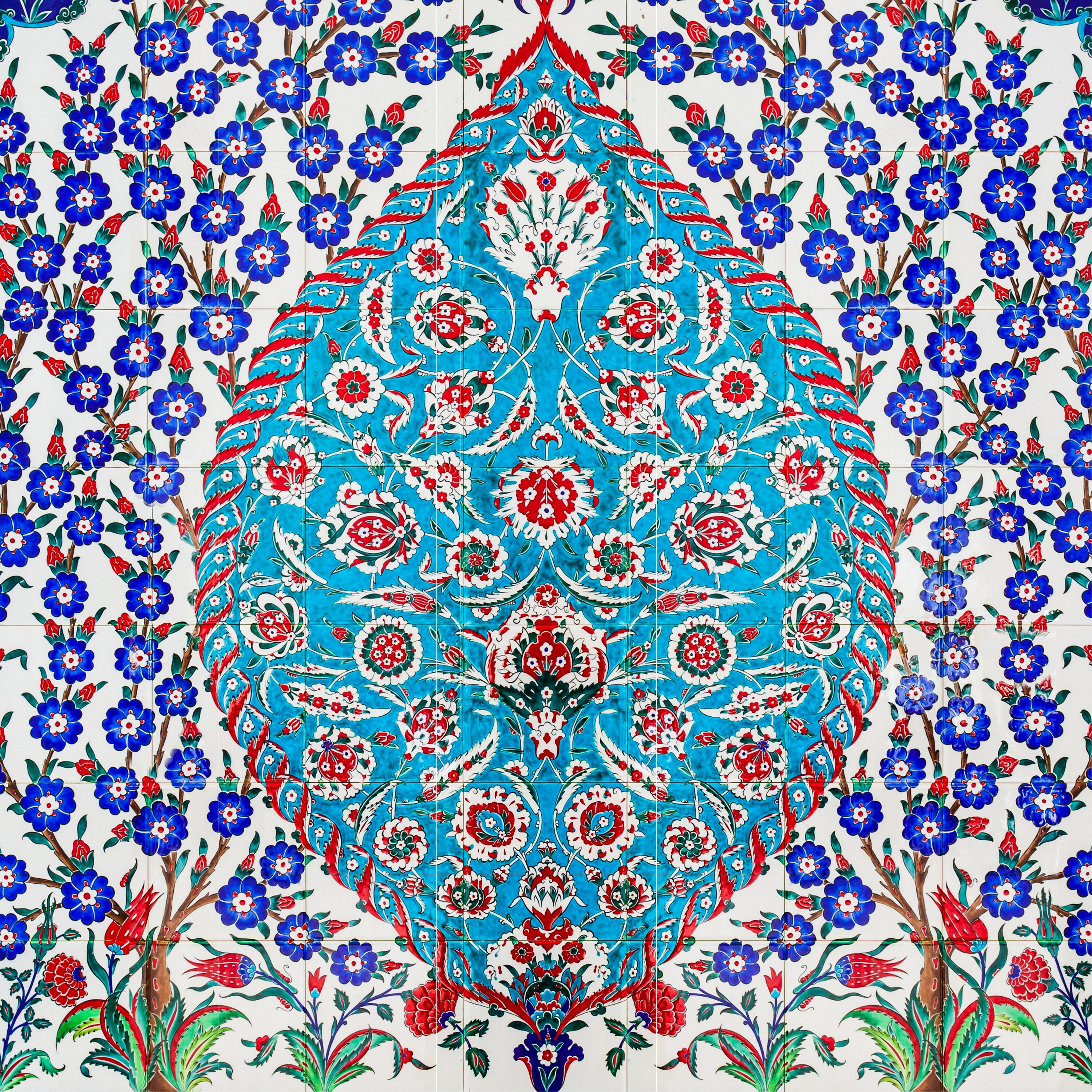Tile Mural/mosaic Ceramic Panel of Arabic Pattern Aabic Print