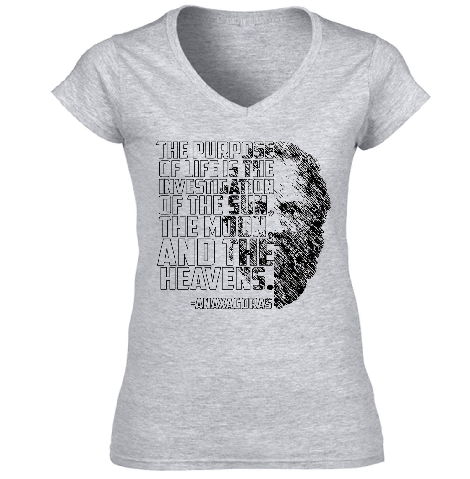 Image of Anaxagoras - The Purpose Of Life New Cotton Grey Lady T Shir