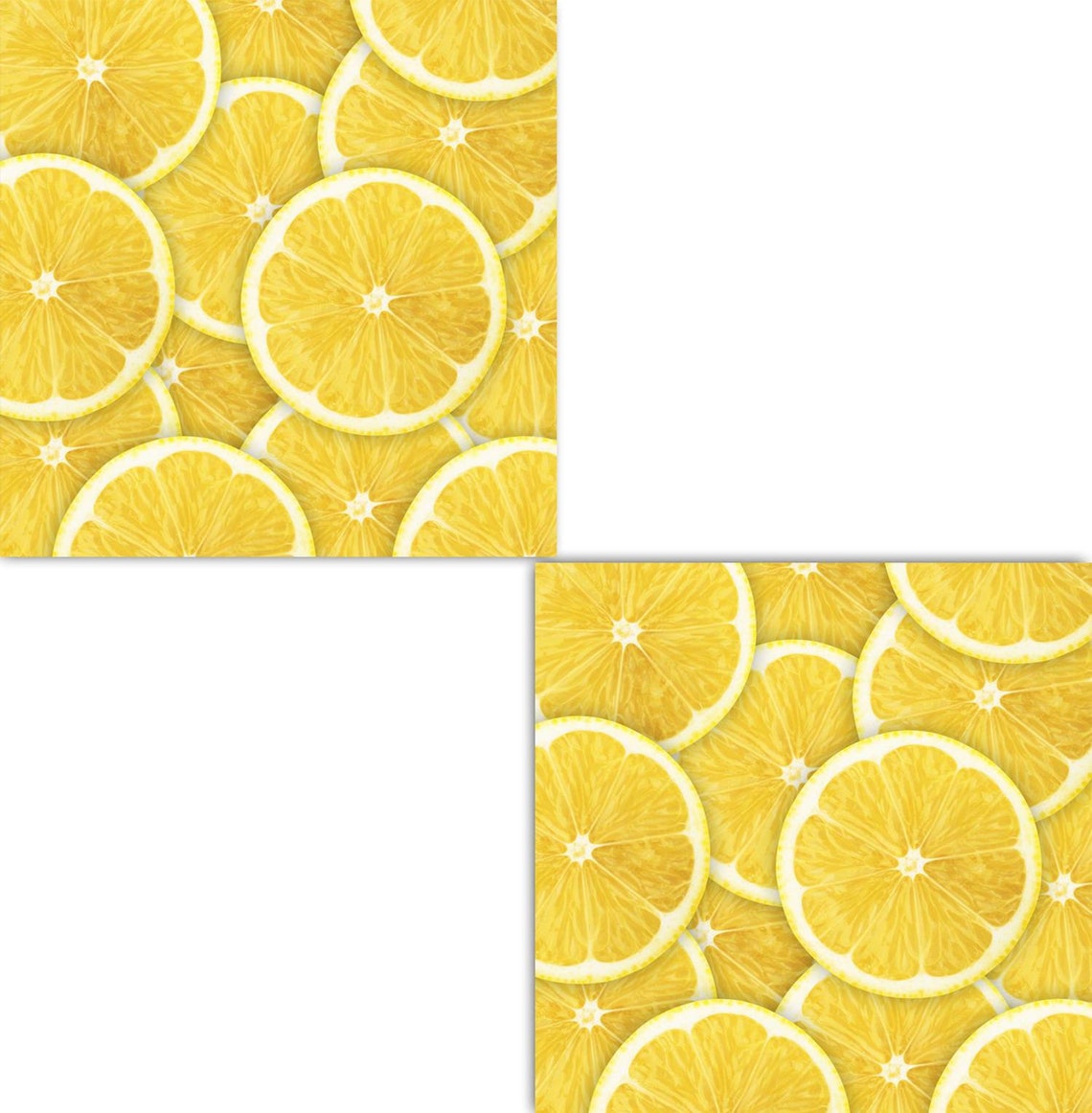 Lemon Tile Fruit Tiles Tropical Tile Design Two 6 x 6 inches Etsy