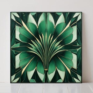 Art Deco Keramikfliese: Geometrische Wanddekoration, Küchenrückwand