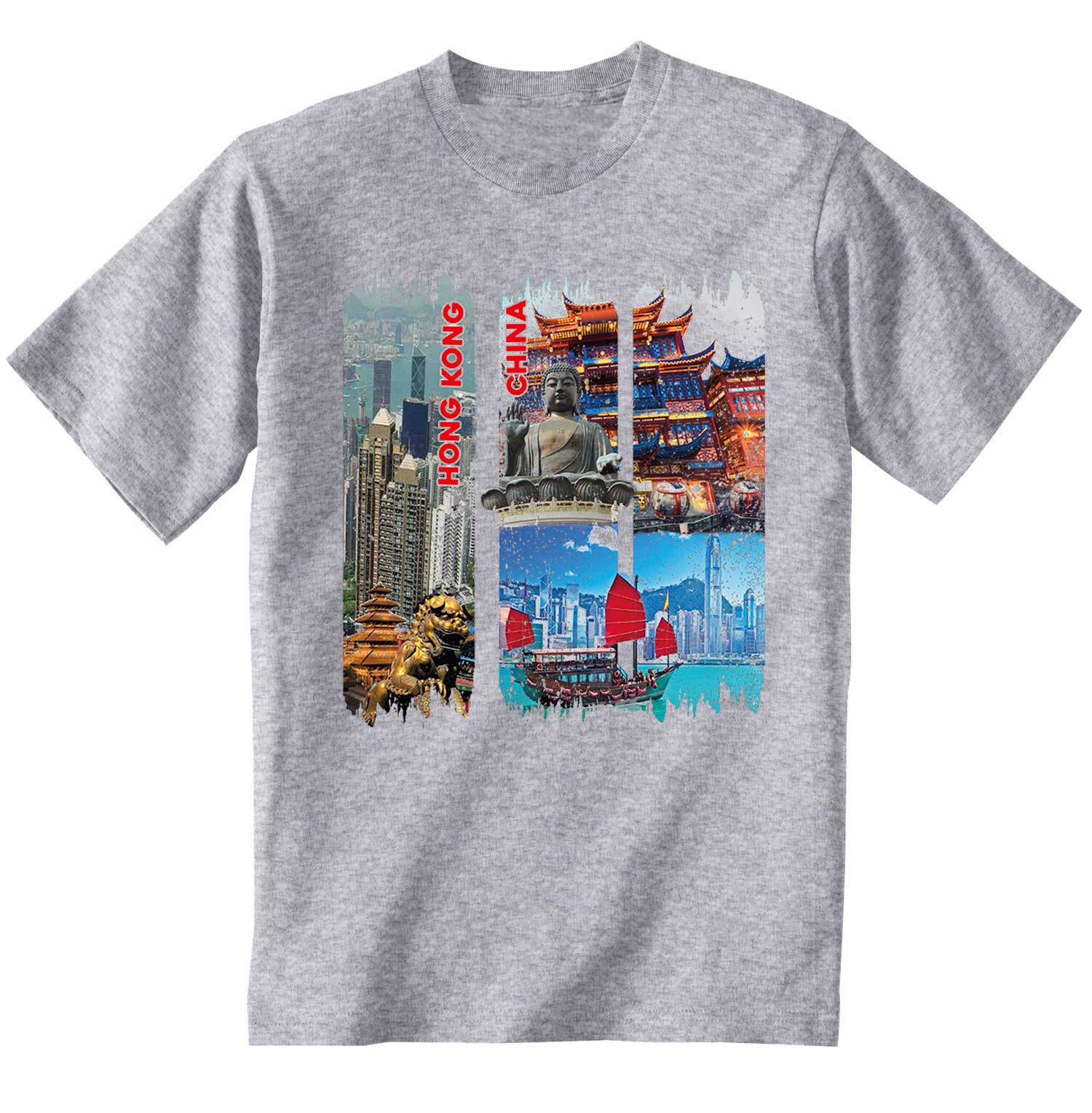 Hong Kong Man new cotton grey tshirt Etsy