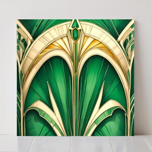 Art Deco Keramikfliese: Geometrische Wanddekoration, Küchenrückwand