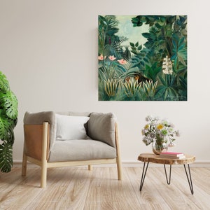 Mural de azulejos de Henri Rousseau: Panel cerámico de la jungla ecuatorial