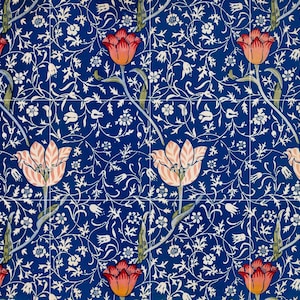 William Morris Tile Mural: Medway Flowers Ceramic Mosaic
