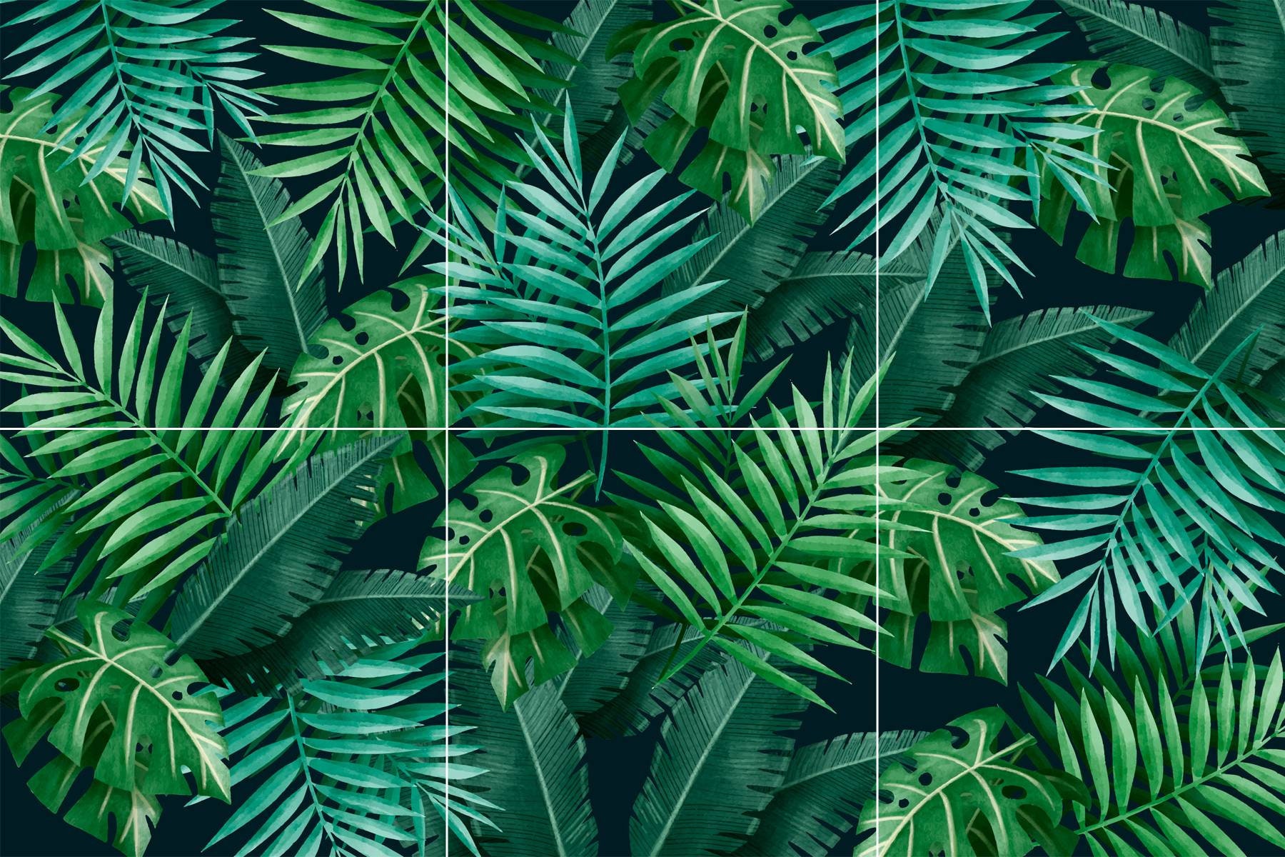 Rasch Akari Madagascar Palm Leaf Wallpaper Multi Colour 282879