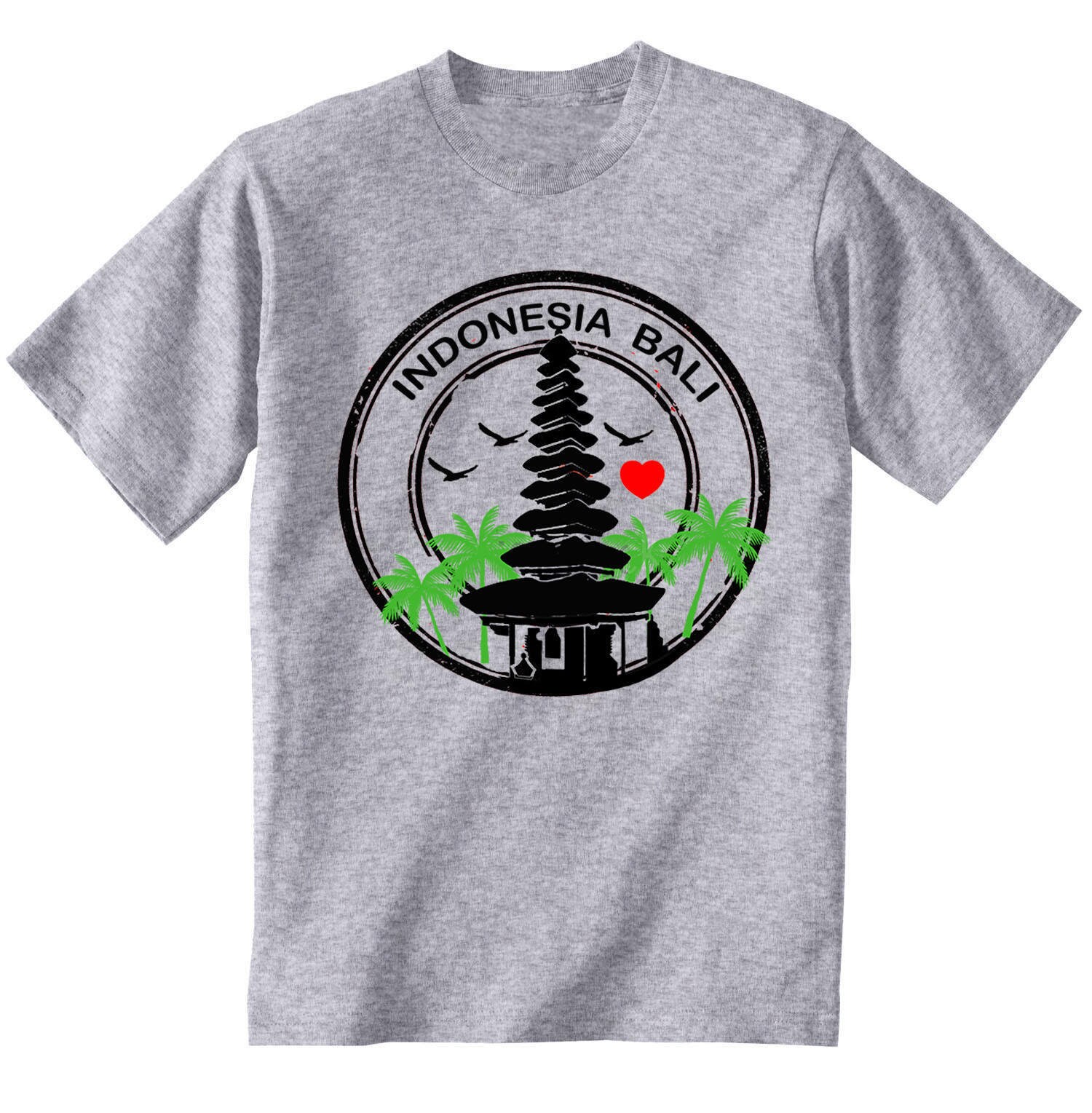 Image of Bali Indonesian 2 - Man New Cotton Grey T-Shirt