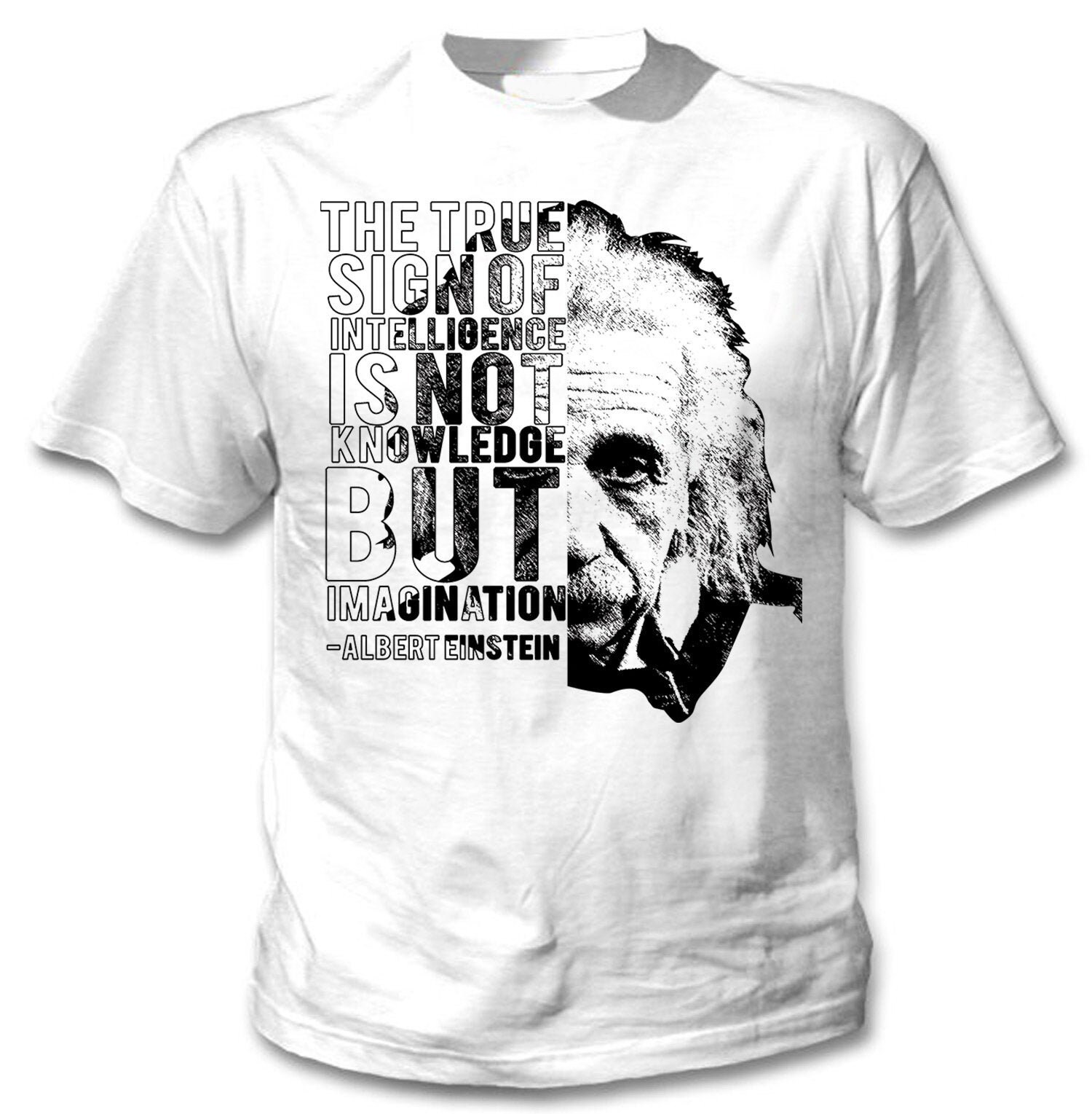 Image of Albert Einstein - Imagination Man New Cotton White T-Shirt