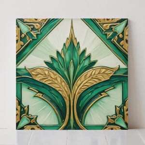 Art Deco Ceramic Tile: Geometric Wall Decor, Kitchen Backsplash
