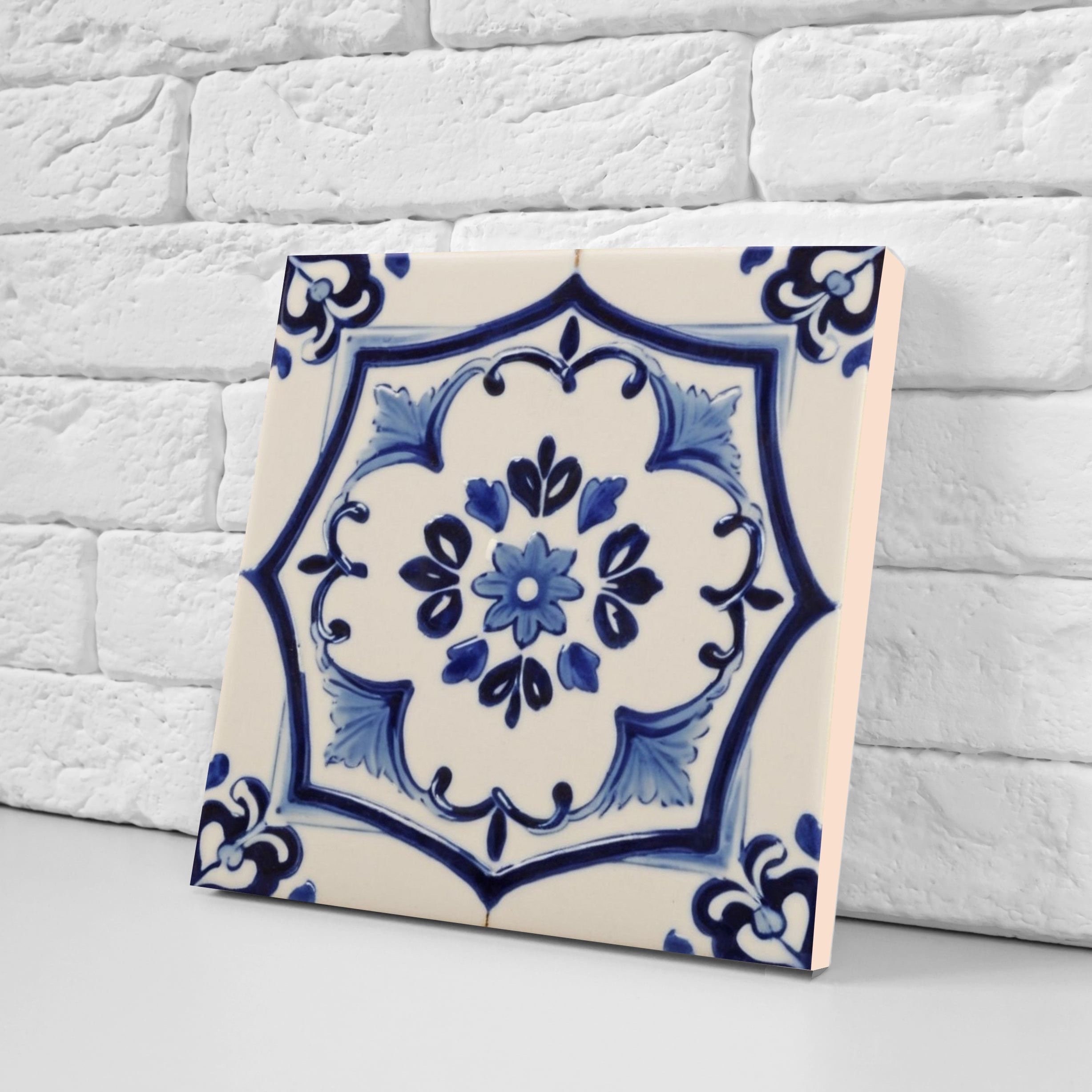 スペイン風セラミックフラワータイル：地中海風キッチンバック