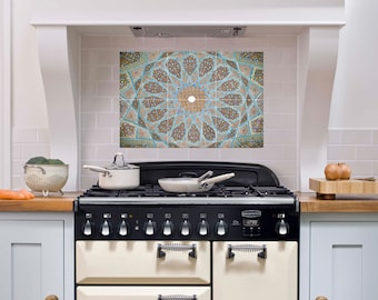 Arabic Mosaic Tile Mural: Geometric Islamic Art Decor