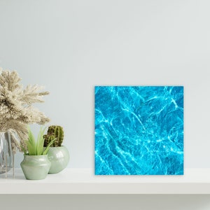 Blue Water Ceramic Tiles - Set of 1 Blue Waters Wall Decor Tiles - Kitchen Backsplash Tiles, Table Decorative Tiles, Bathroom Tiles, Coaster