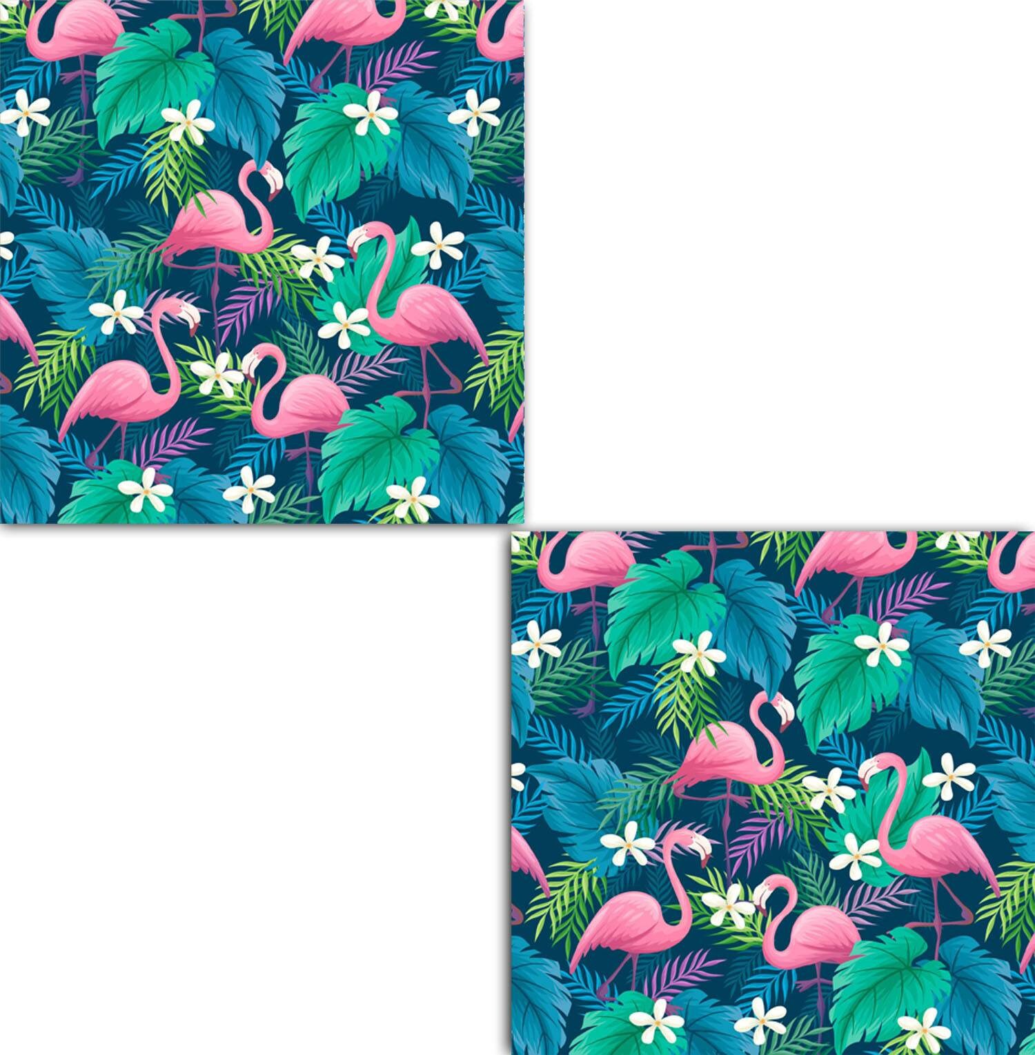 Flamingo Tile Tropical Tiles Flowers Design Two 6 x 6 inches Etsy