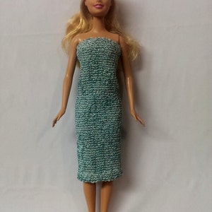 Dress for Barbie doll was made from designer fabric