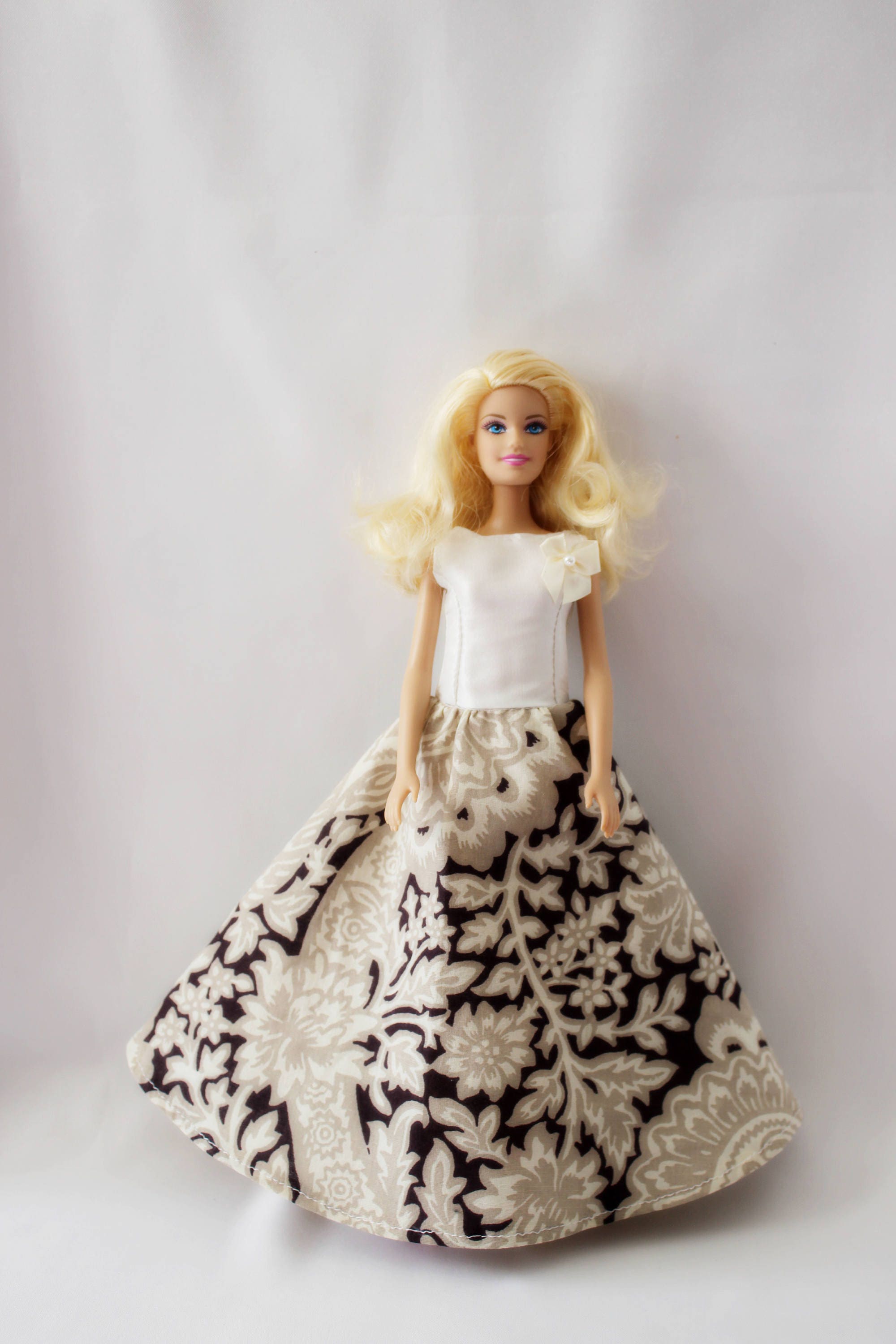 Barbie Doll Long Dress With Bow - Etsy