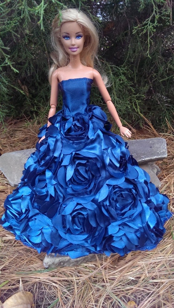 barbie in blue gown