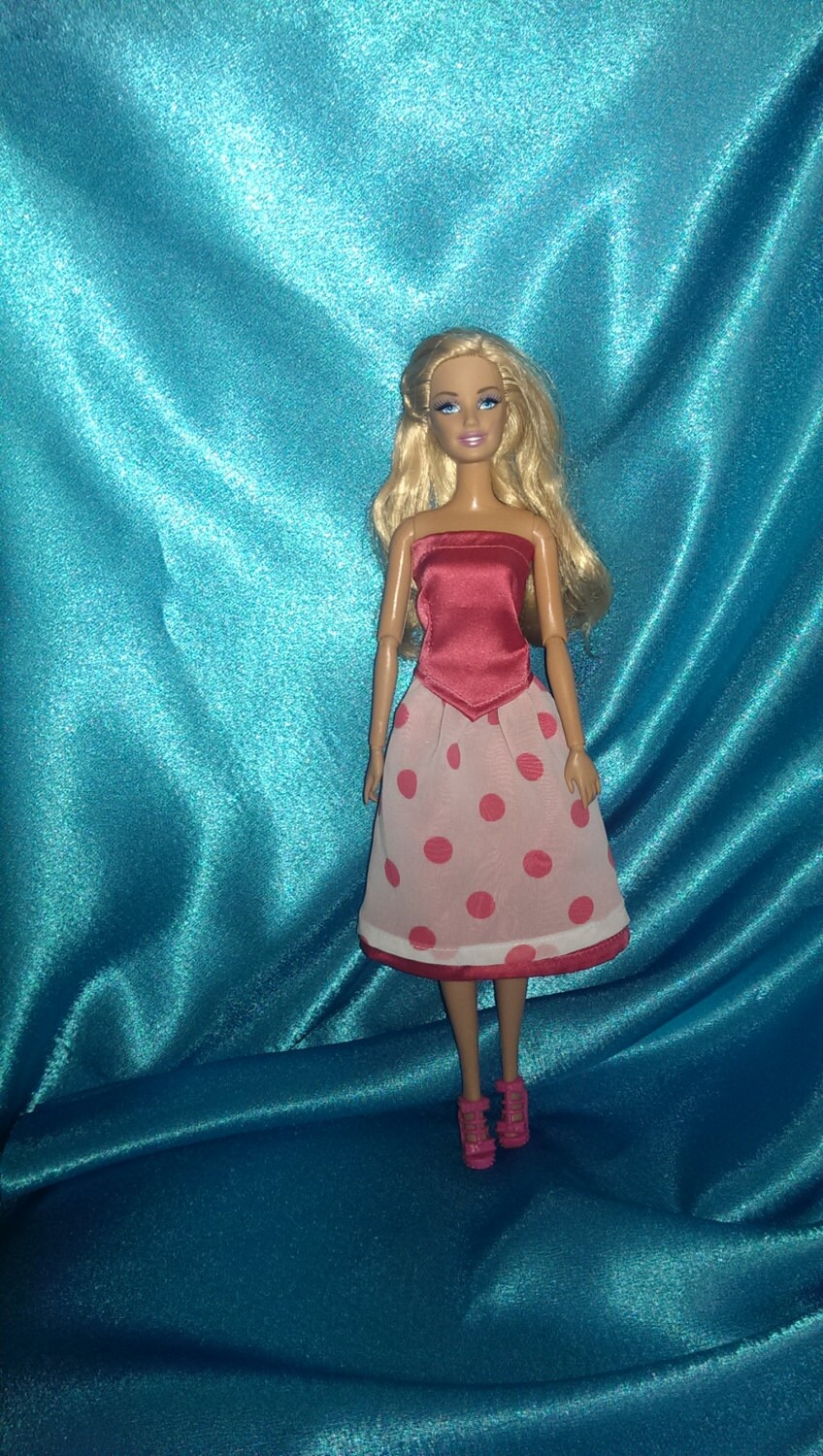 Pink Set for Barbie Doll Top and Skirt - Etsy