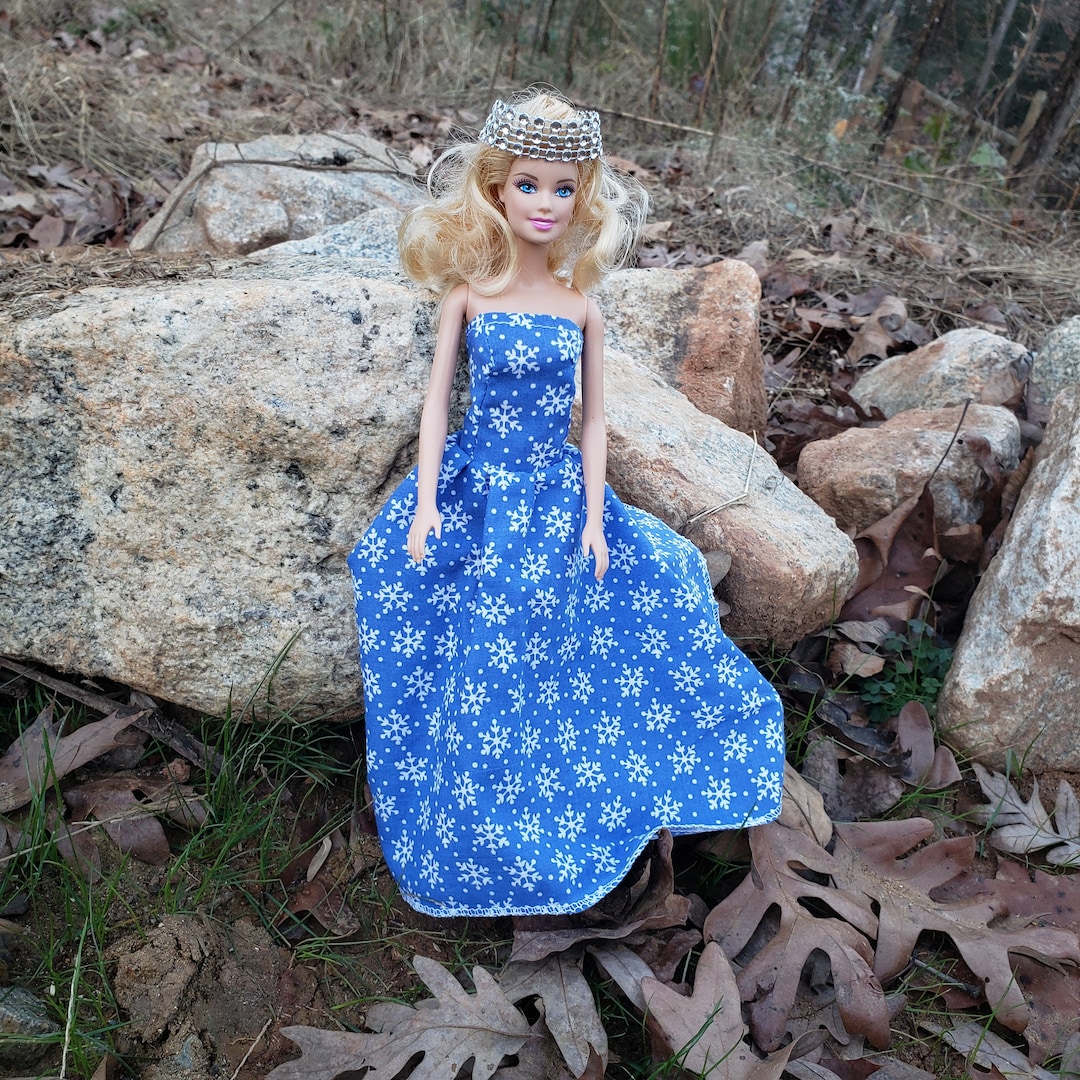 Barbie Doll Long Blue Dress - Etsy