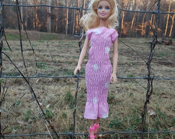 Cute pink dress for Barbie  doll