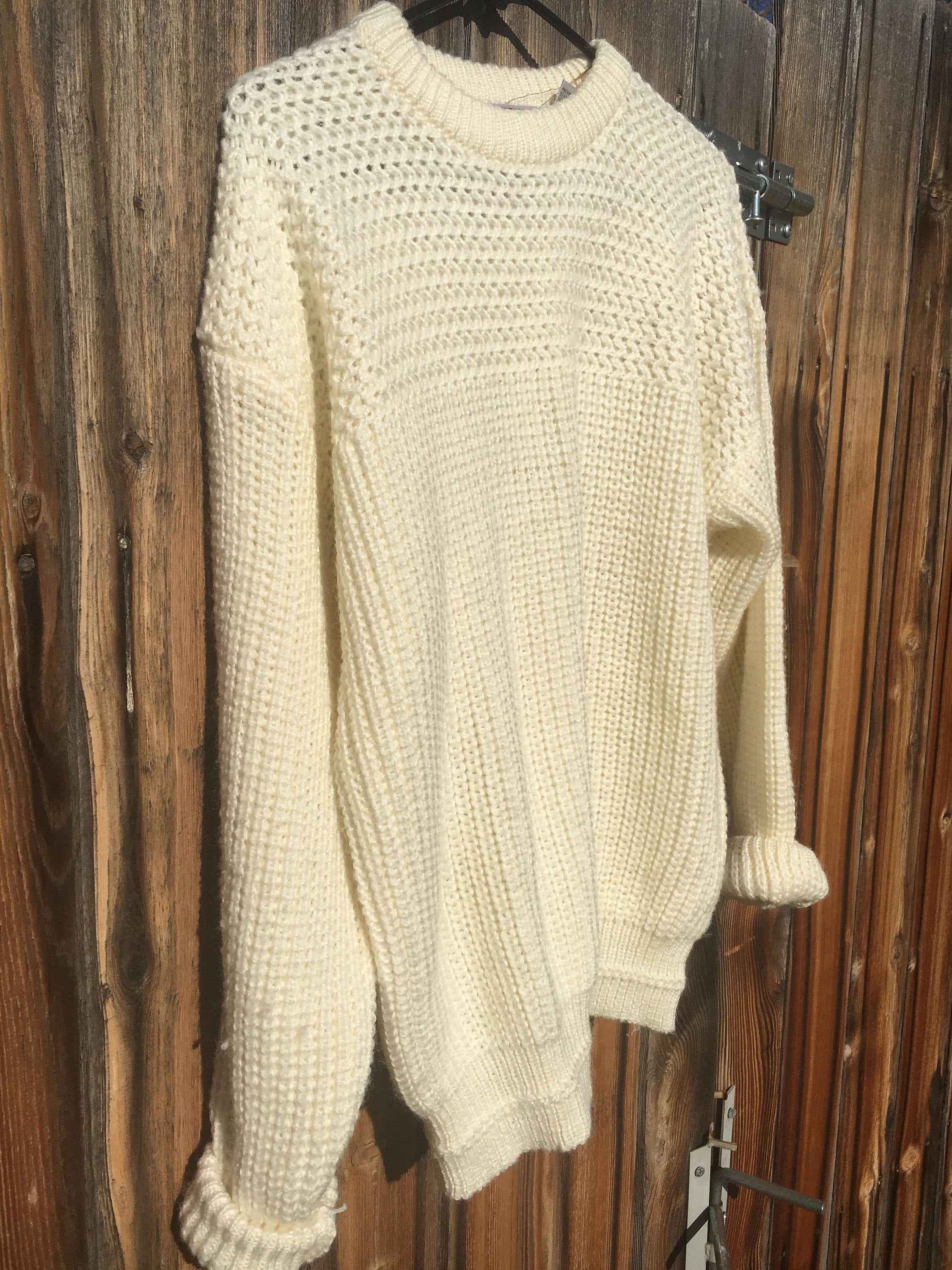 womens oversized cream sweater