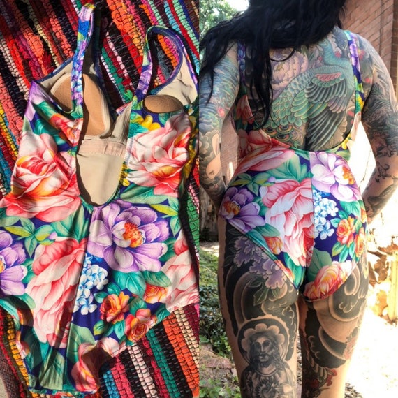 Floral Print Deep V One Piece // - image 5