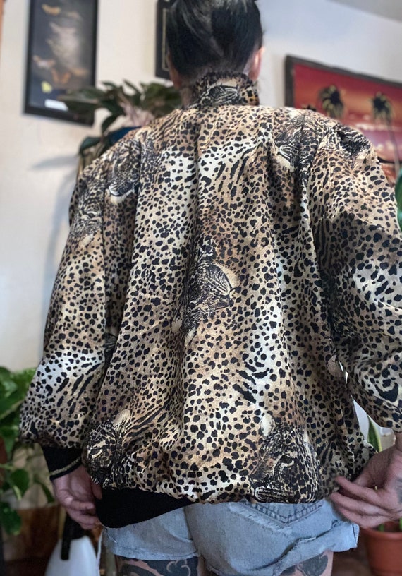 Leopard Print Pullover WindBreaker // Vintage Pul… - image 5
