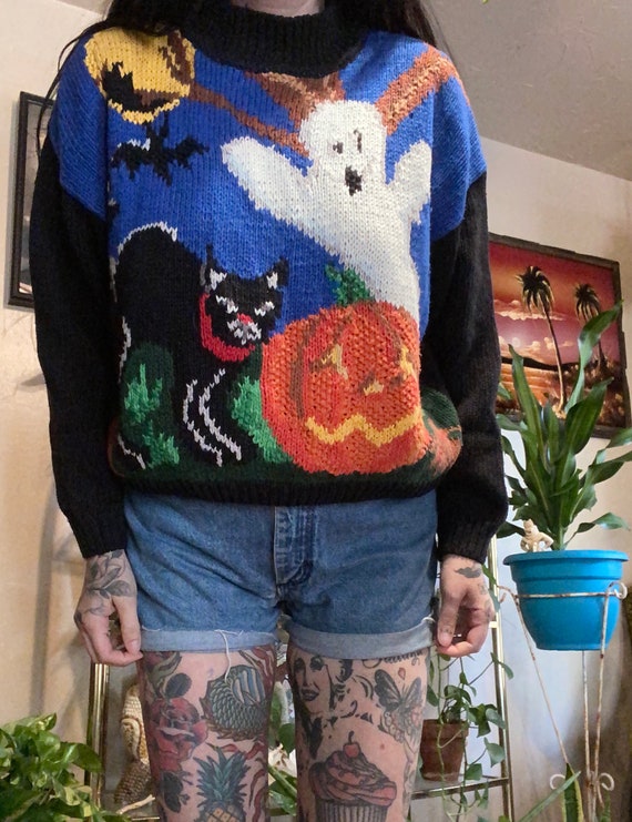 Novelty Halloween Print Sweater