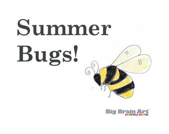 Summer Bugs Coloring Book 9 coloring pages