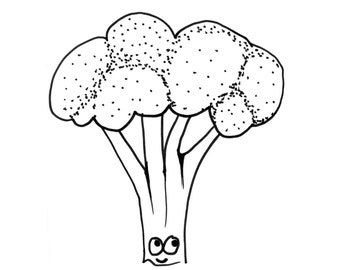 Broccoli Coloring Page