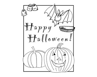 Halloween Coloring Book 10 pages