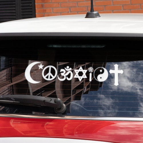 Coexist Decal - Rainbow Coexist Decal - PRIDE Decal - Religious Decal - Coexist Car Decal - Laptop Decal - Car Decal - Gay Coexist Decal