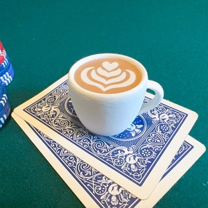 Latte met Latte Art-kaartbeschermer (kaartbeschermer)