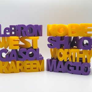 Cool Los Angeles Laker Legends 3D Printed Gift