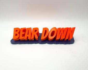 Présentoir de bureau « Bear Down » des Chicago Bears