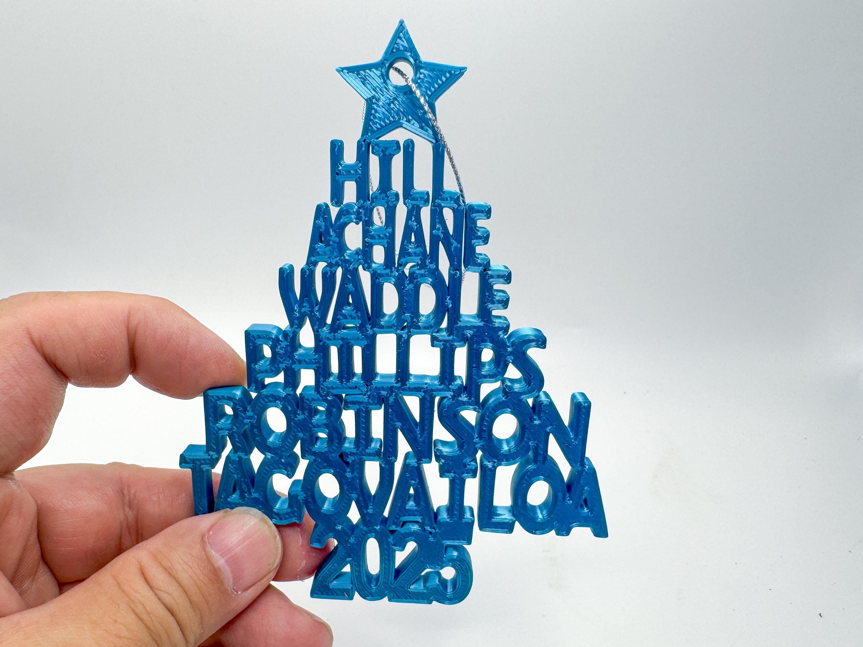 Discover 2025 Miami Dolphins 3D Printed Acrylic Christmas Tree Ornament