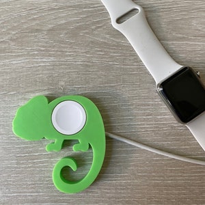 Coque caméléon mignonne pour chargeur Apple Watch